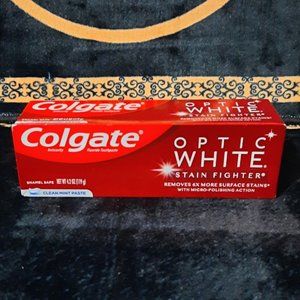 🔵 $ 3.00 COLGATE OPTIC WHITE CLEAN MINT PASTE STAIN FIGHTER